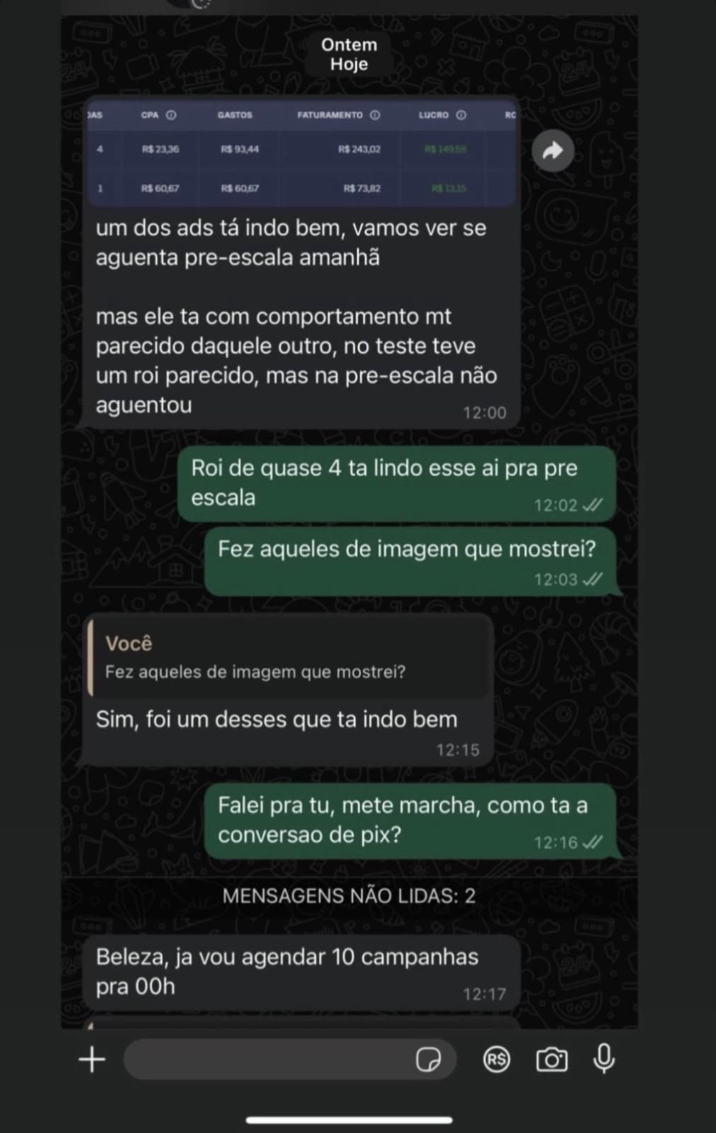 Resultado de campanha do mentorado